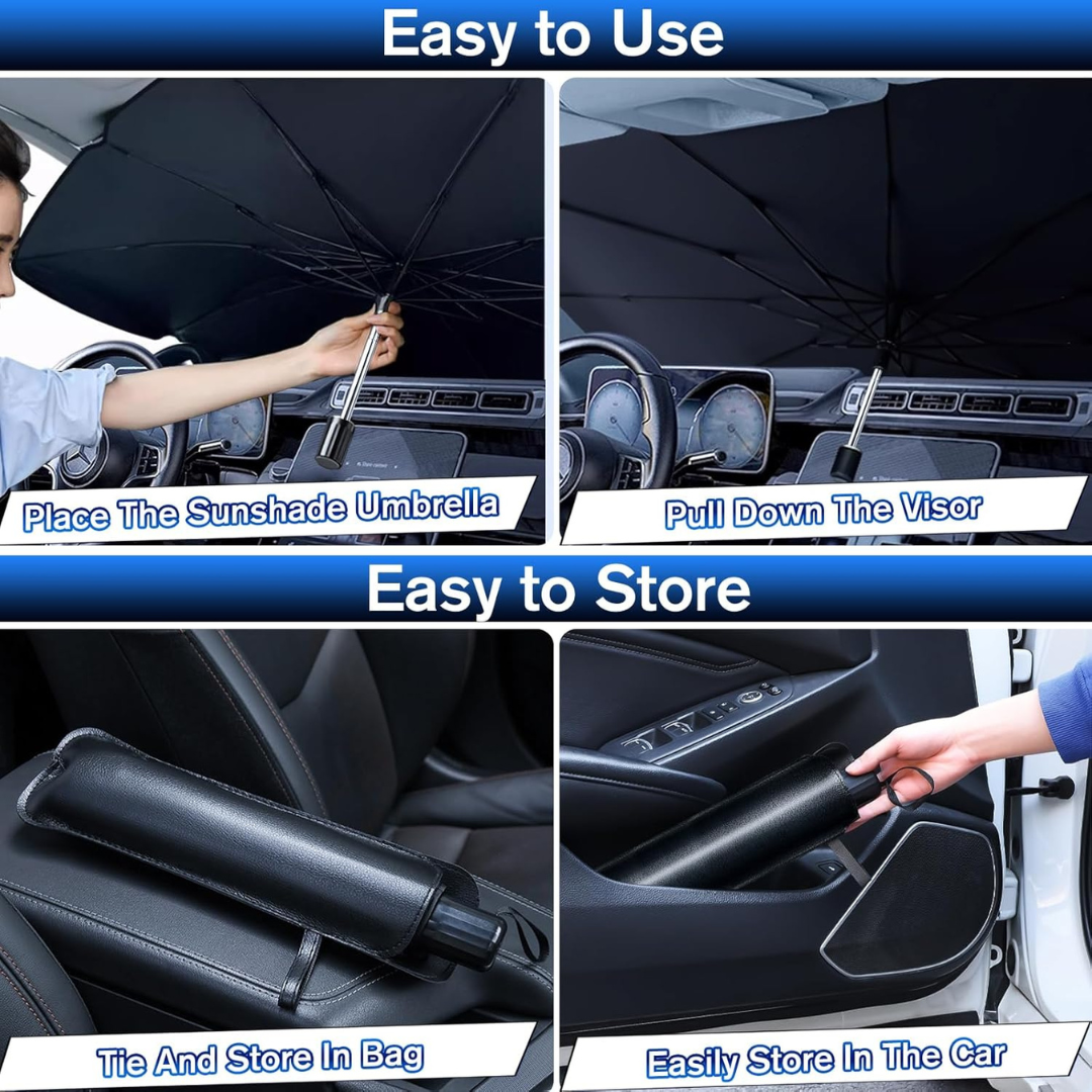 Universal Car Windshield Sunshade – Foldable & UV Protection