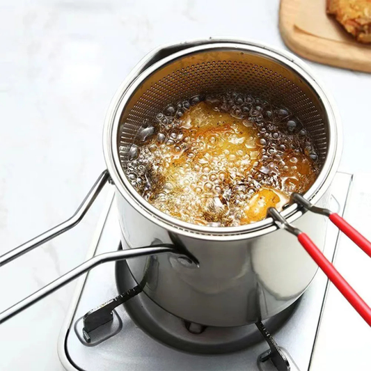 Deep Fryer Pot with Basket – 1.2L Stainless Steel