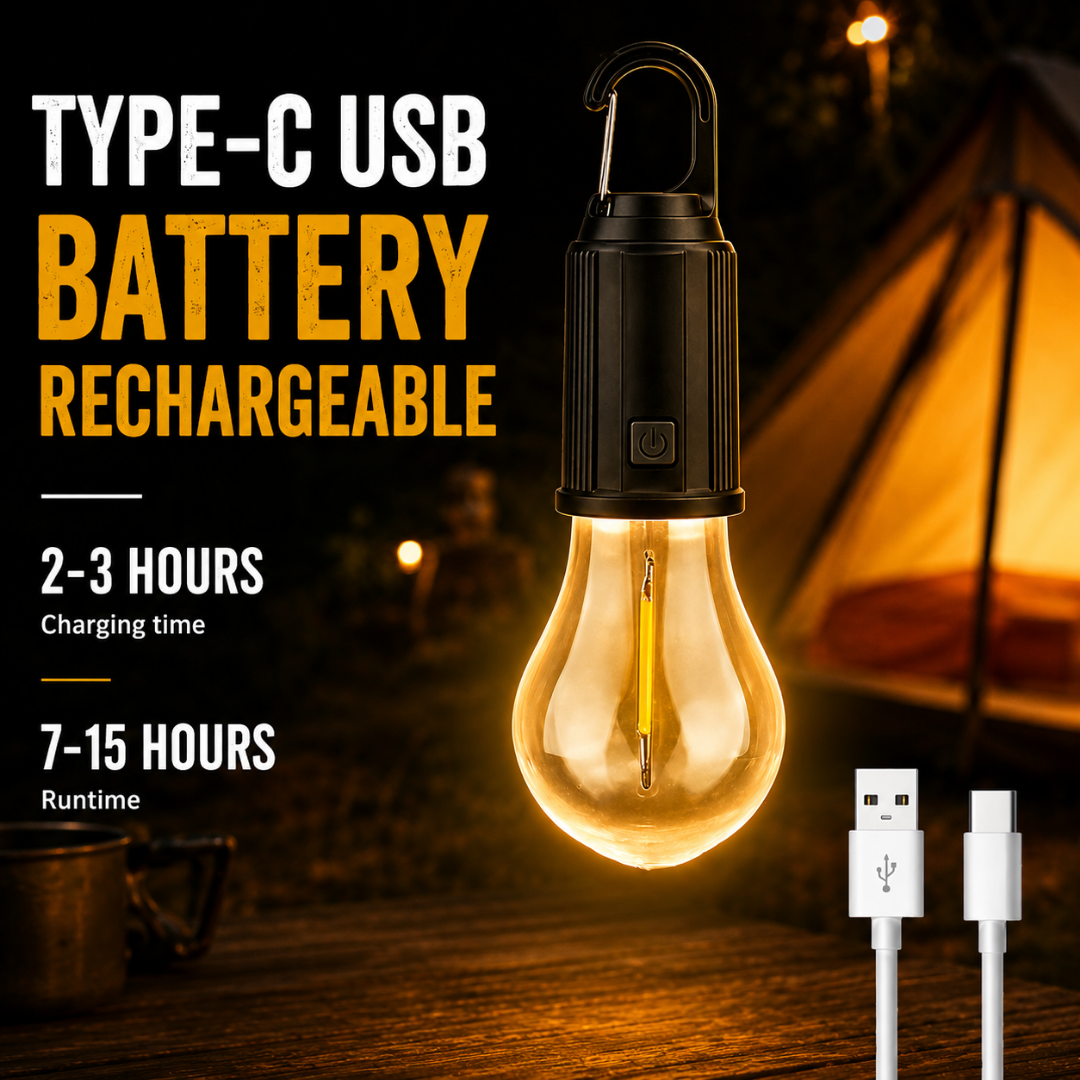 Rechargeable Hanging Bulb | 7–15 Hours Backup