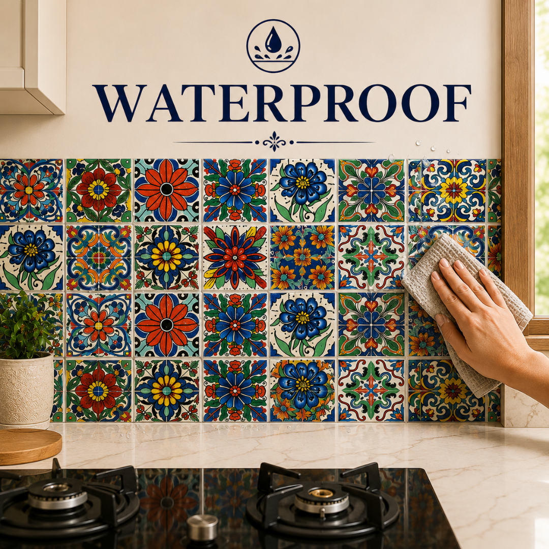 Spanish Tile Stickers | Waterproof (12 PCS)