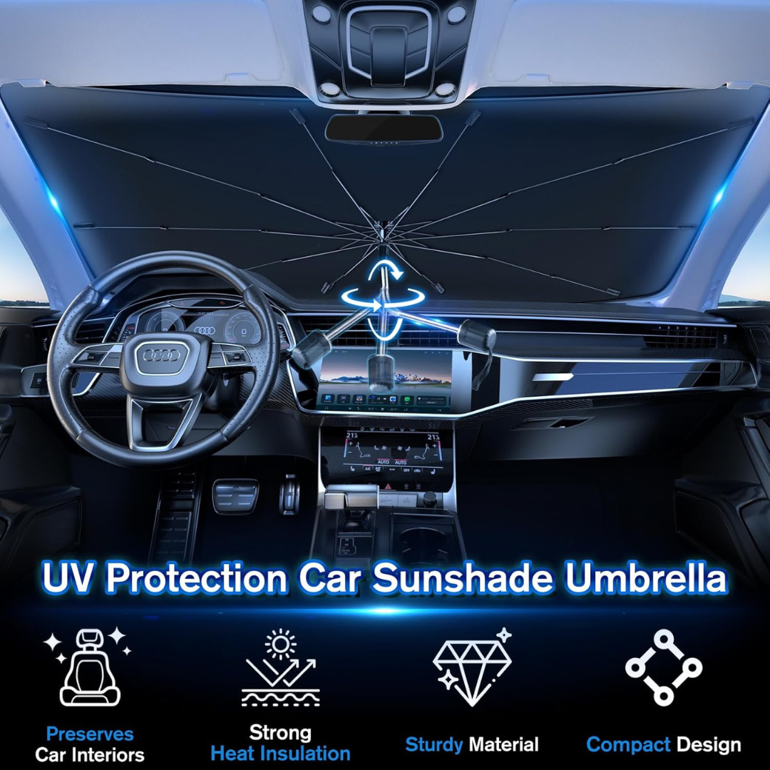 Universal Car Windshield Sunshade – Foldable & UV Protection