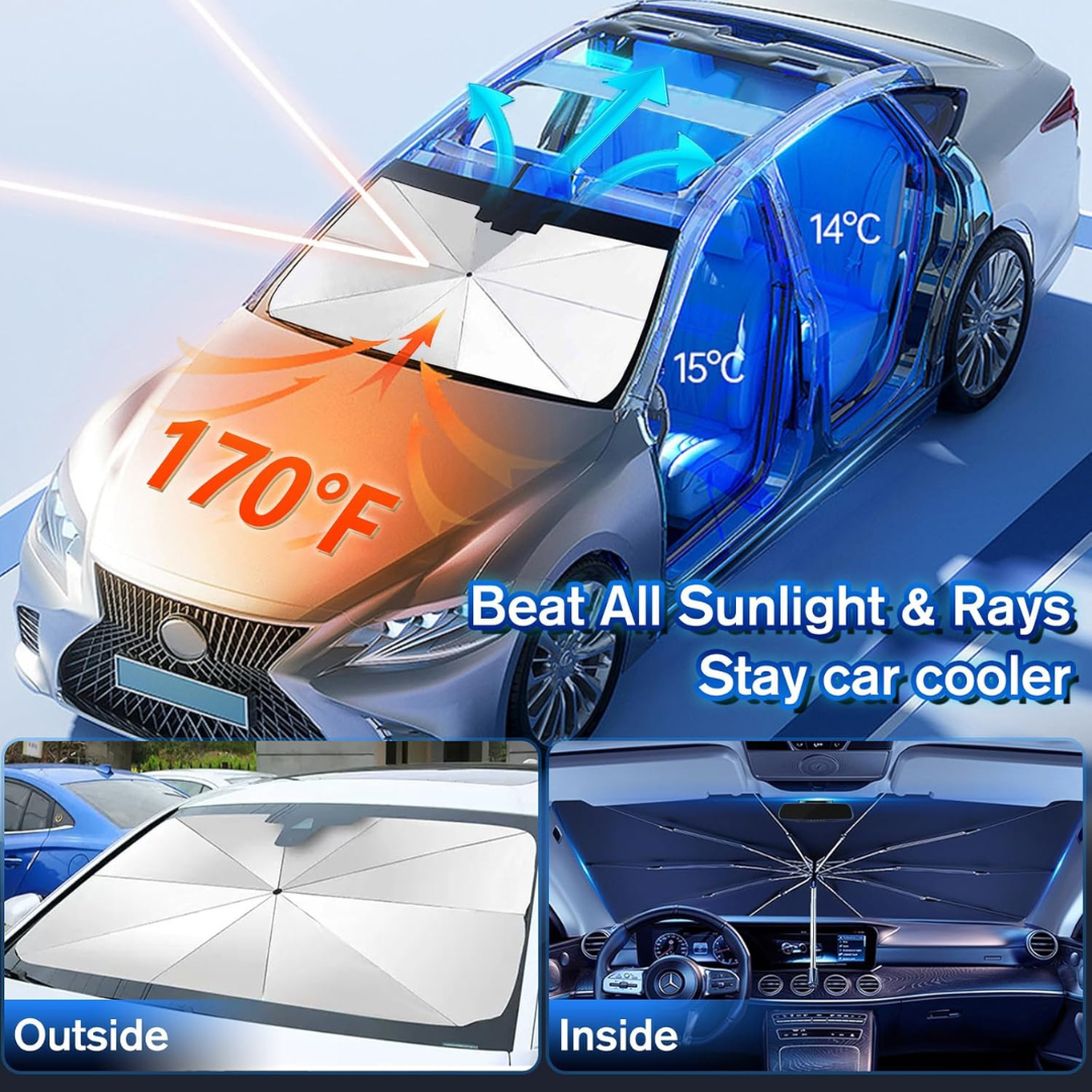 Universal Car Windshield Sunshade – Foldable & UV Protection